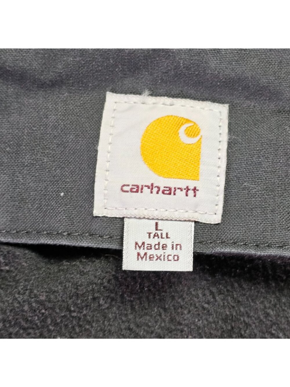 Carhartt Quick Duck Livingston Jacket Mens L Tall Black Thinsulate Hood Workwear - Picture 5 of 12